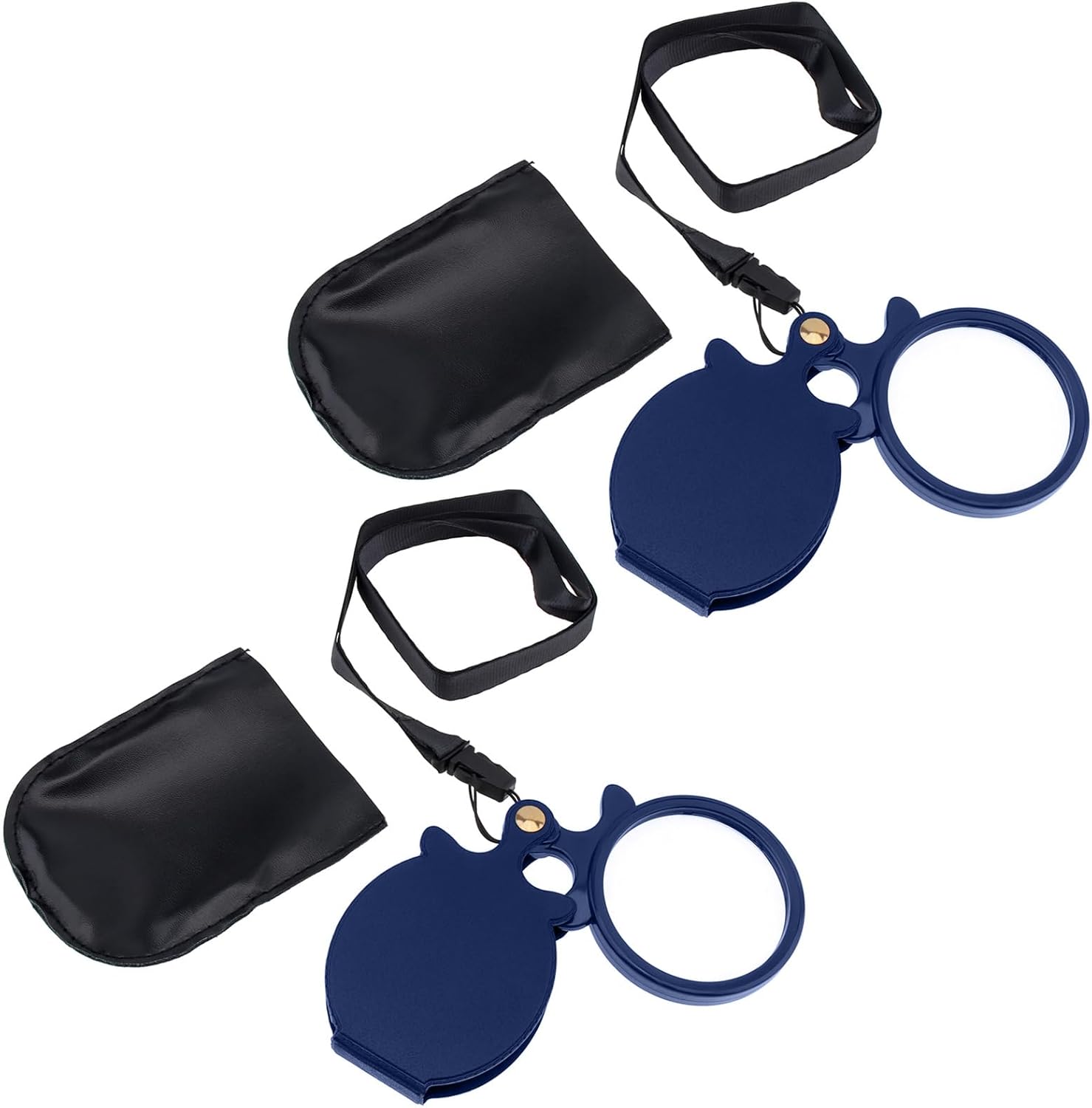 10X Small Pocket Magnifier Glass, Mini Folding Magnifying Lense with Protective Sheath & Lanyard Necklace for Seniors Reading, Inspection, Kids for Exploration, Elders Gift, 2.36” Lens, (2pcs Blue) 10X Small Pocket Magnifier Glass, Mini Folding Magnifying Lense with Protective Sheath & Lanyard Necklace for Seniors Reading, Inspection, Kids for Exploration, Elders Gift, 2.36” Lens, (2pcs Blue)
