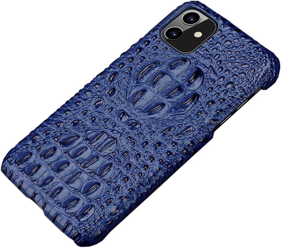 Coque iPhone 11 bleu croco parfaite pour le bureau et le quotidien