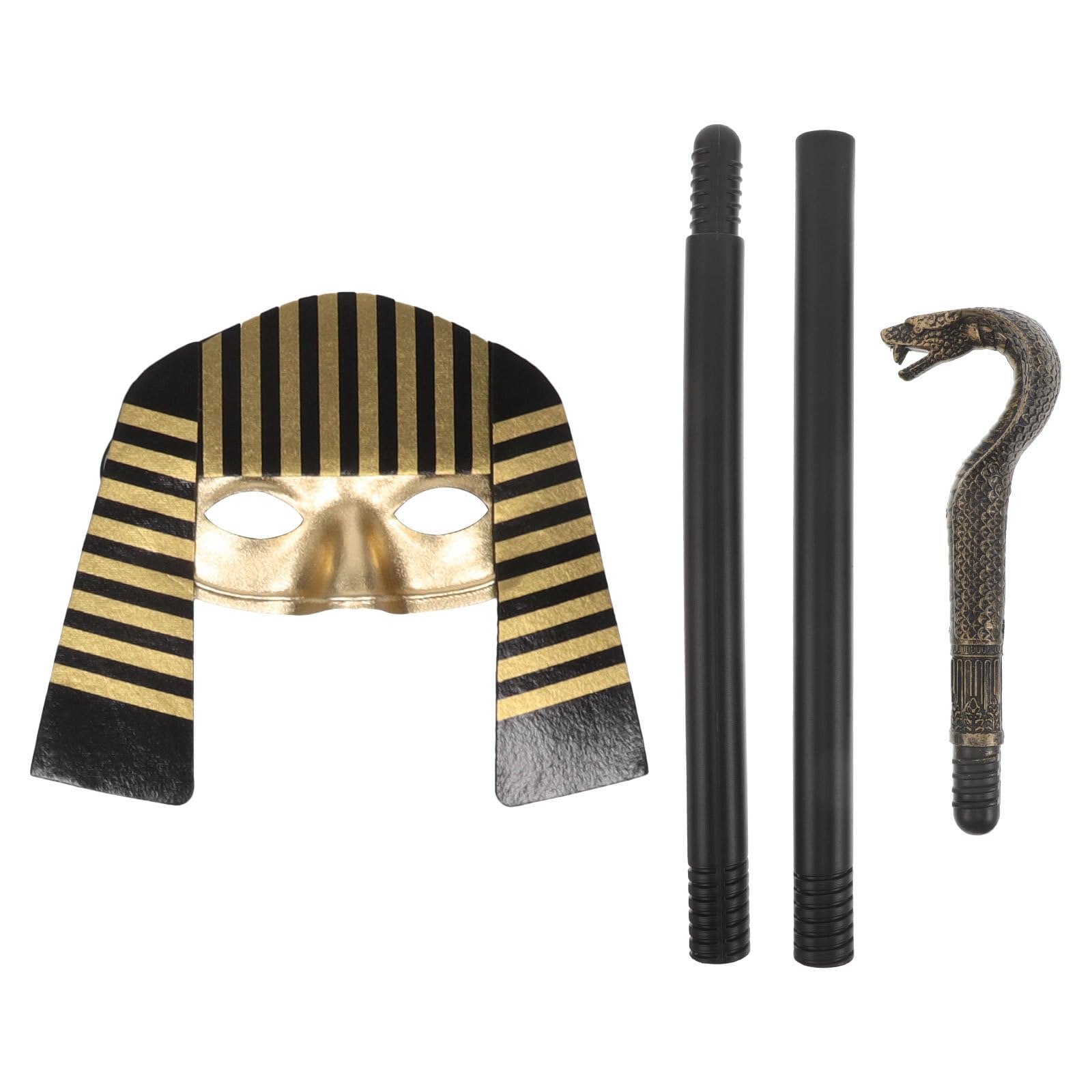 FRCOLOR 1 Set Egyptian Costume Accessories Egyptian Mask And Staff Set