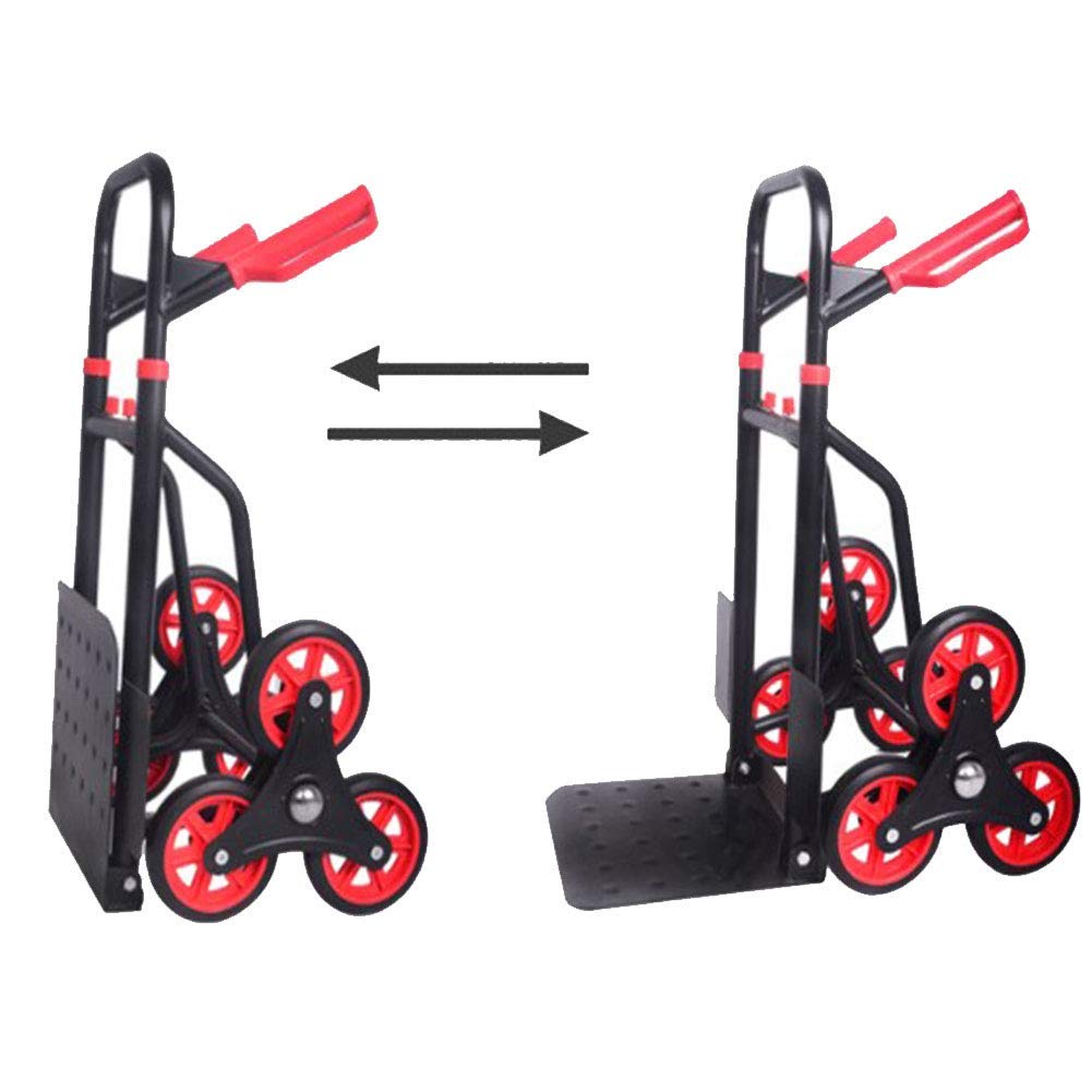 Stair Climber Dolly Przenośna drabina wspinaczkowa Wózek na kółkach Aluminiowy wózek składany Odporny na każdy teren Wózek ręczny do wspinaczki z 6 kołami