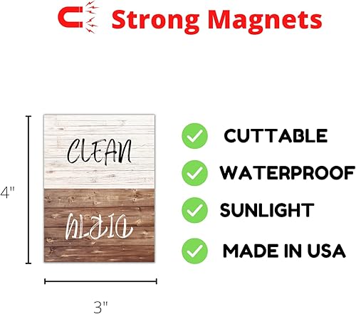 Miniatura 8 de Paquete de 2 imanes para lavavajillas  Imán limpio y sucio ideal para la organización de lavavajillas y cocina  Indicador reversible para lavar