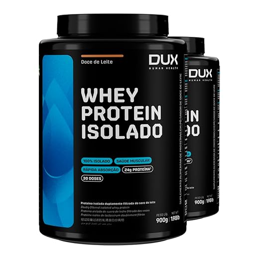 Kit 2 Whey Protein Isolado Dux Doce de Leite 900g