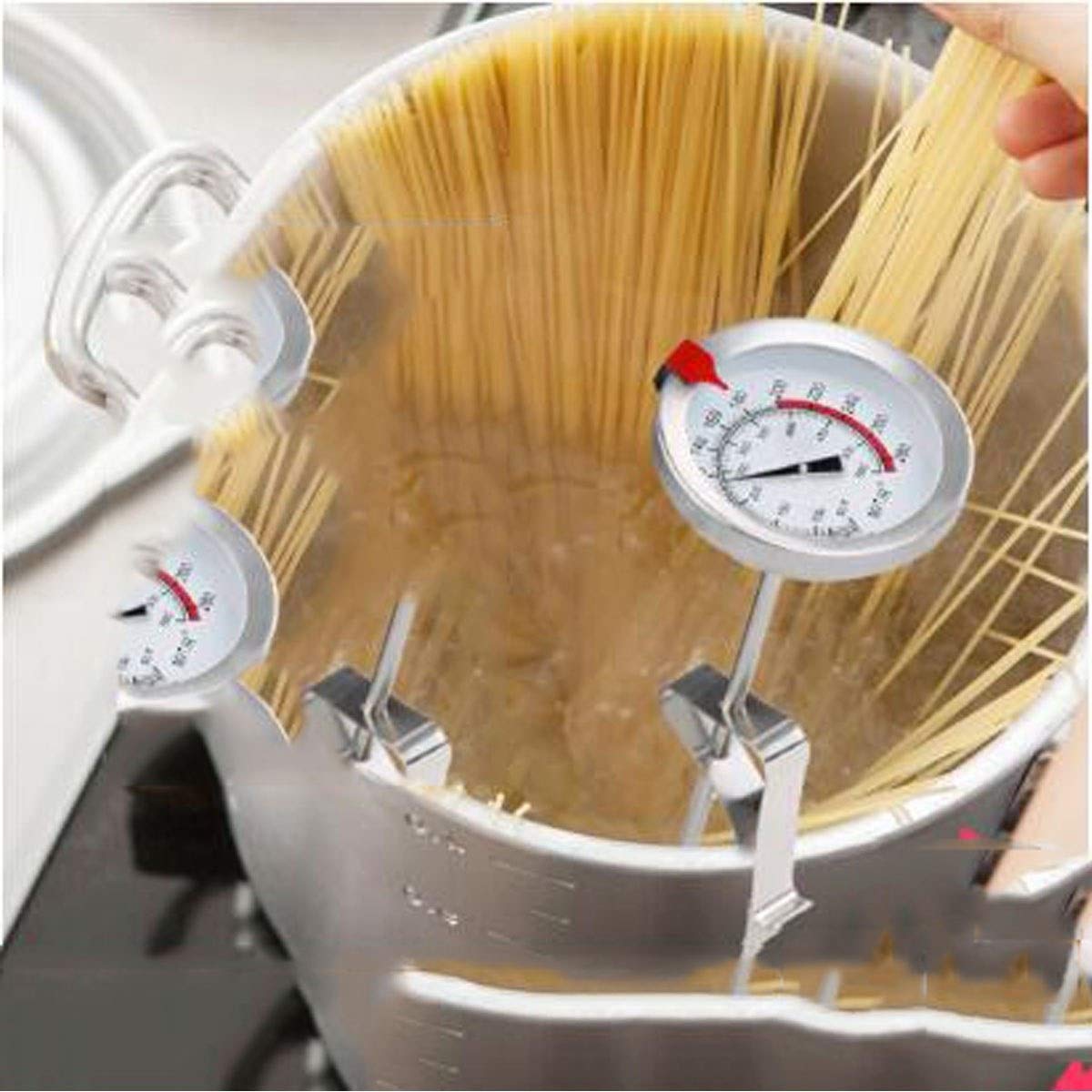 XINGYU Thermometer Ölthermometer Bratenthermometer Lebensmittel Backen Küche Wassertemperaturanzeige Lebensmittel Milchtemperatur Öltemperaturanzeige, Schwarz, Weiß Sehr nützliche Hau