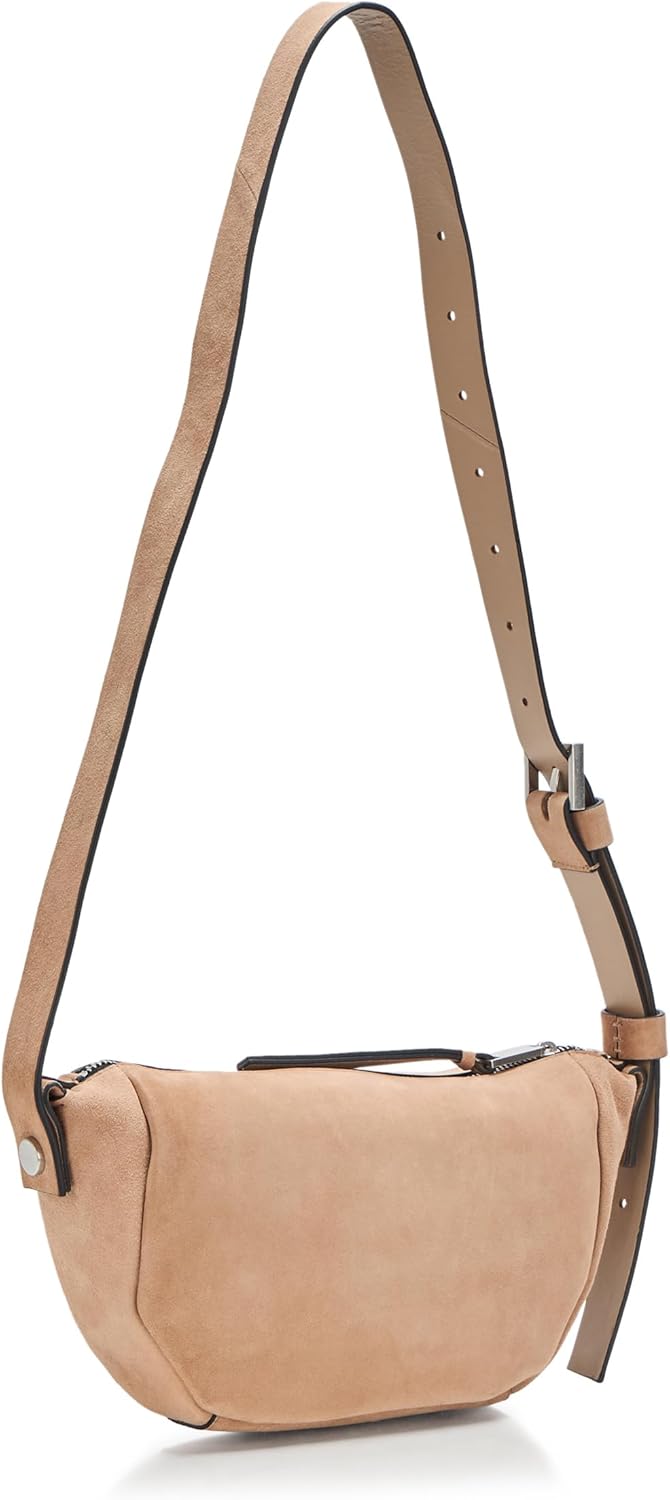 AllSaints Women's Handbags Madea Suede Xbody Mink Brown