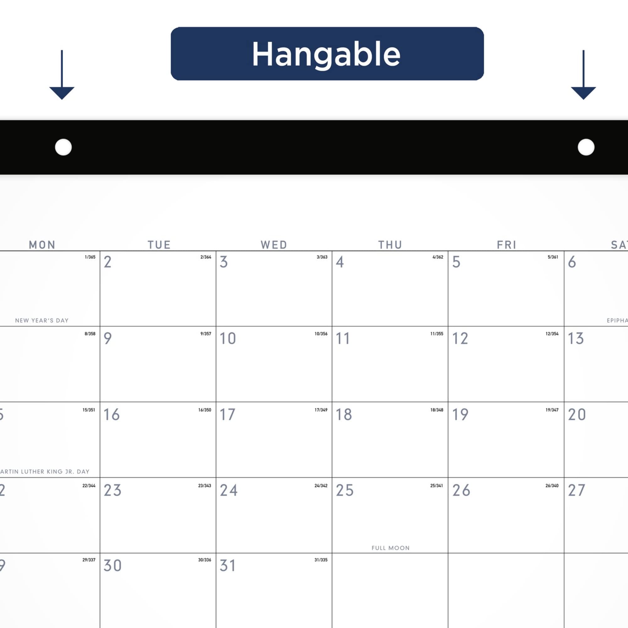 AT-A-GLANCE® Calendario mensile da scrivania 2024, 45,7 x 27,9 cm, da gennaio a dicembre 2024, SK14X00