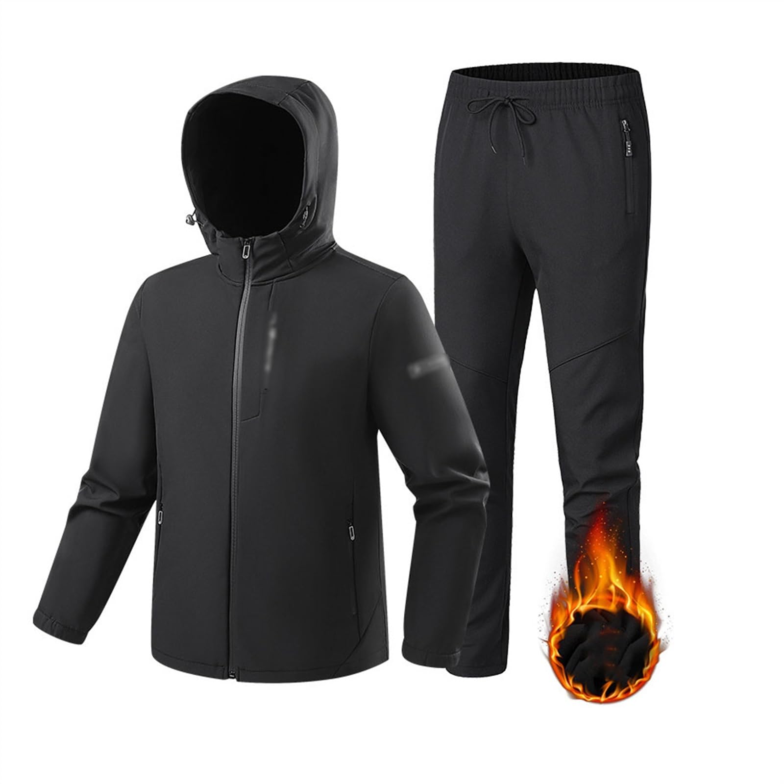 Yytcsjz Tuta Da Sci 2 Pezzi Da Uomo, Giacca Da Neve Invernale Calda Antivento Addensata Pantaloni Da Snowboard Set Da Sci Impermeabile, Set Di Tute Da Sci Calde E Spesse Con Cappuccio