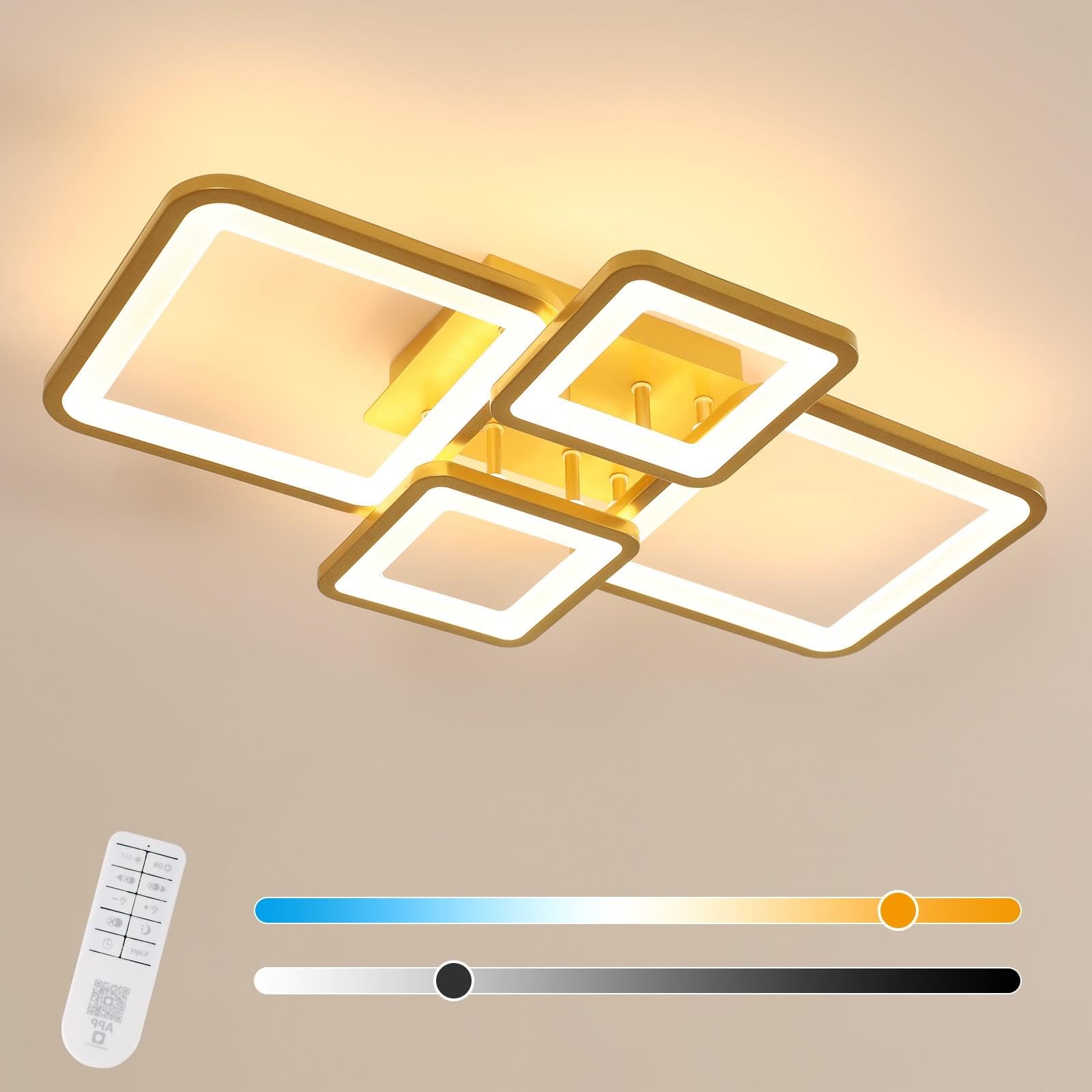 Comely LED Ceiling Lights, 54W Modern Dimmable Light with Remote Control
