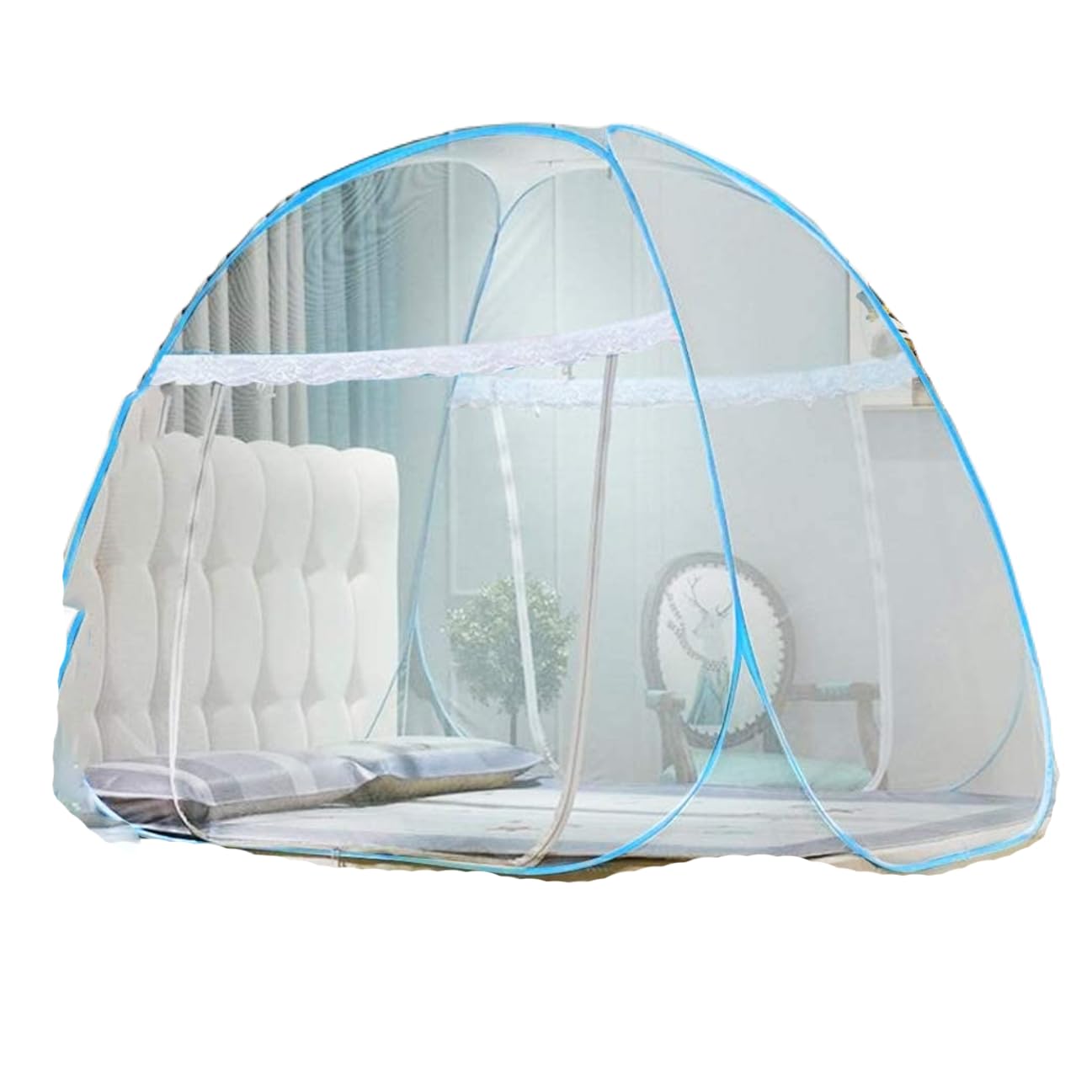 Zydo Polyester Mosquito Net King Size Double Bed with Saviours Foldable Strong Washable and Durable Machhardani (U_A_E_852589_White) (B0CTFLBSLR) Amazon Price History, Amazon Price Tracker