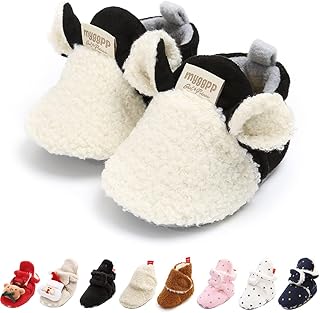 GDSDYM Baby Booties Cozy Cartoon Slippers Soft Baby Shoes Winter Warm Infant Newborn Crib Sock Shoes First Walkers