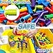burgkidz STEM Learning Pipe Tube Construction Building Blocks, Sensory Toys with Wheels Baseplate for All Ages Kids Boys Girls, 188 Pcs