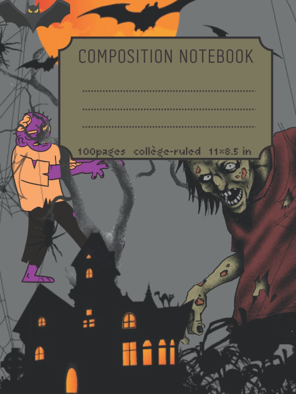 Cahier Halloween ligné collège idéal pour vos notes de rentrée d'automne