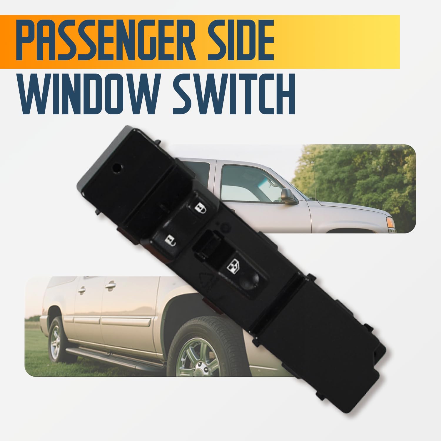 920-025 920025 Front Passenger Side Power Window Switch - 2 Button Compatible with Cadillac Escalade for Chevy Avalanceche Silverado Suburban Tahoe Sierra Yukon Select Models