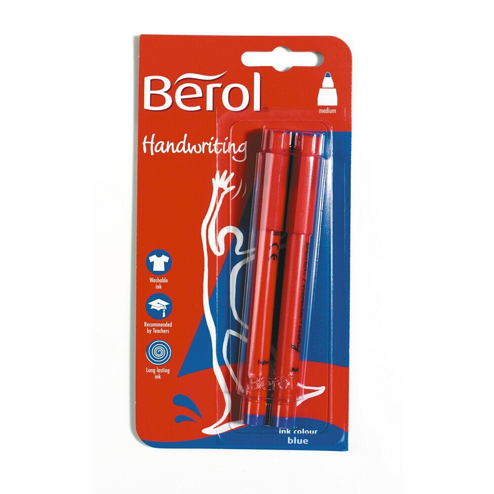 Berol Handwriting Pen - Blue (Box of 12 x Blister Pack of 2)