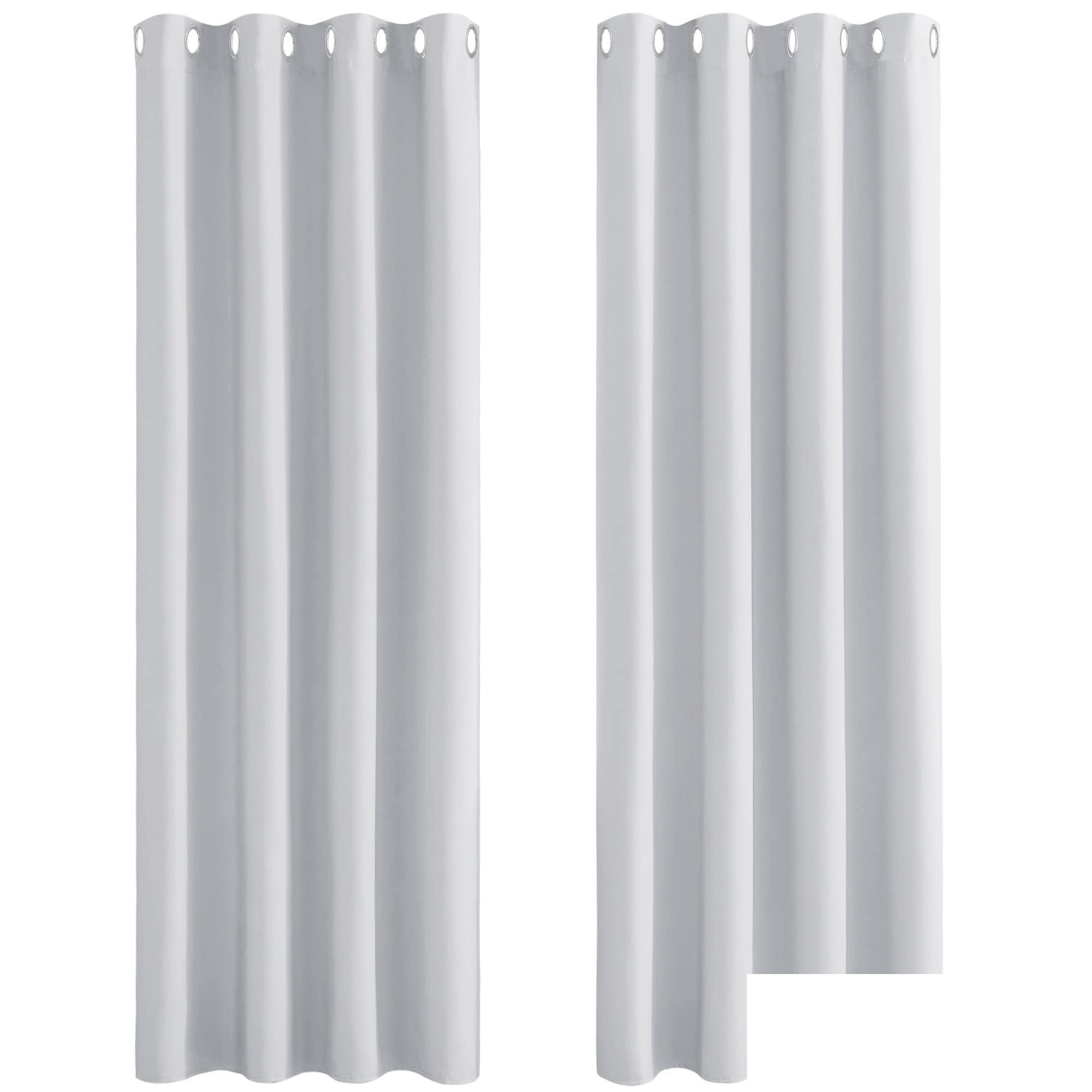 EnxJire Blackout Curtains Blackout Curtains Thermal Insulated Darkening(Grey-2,132x213cm(WxL))