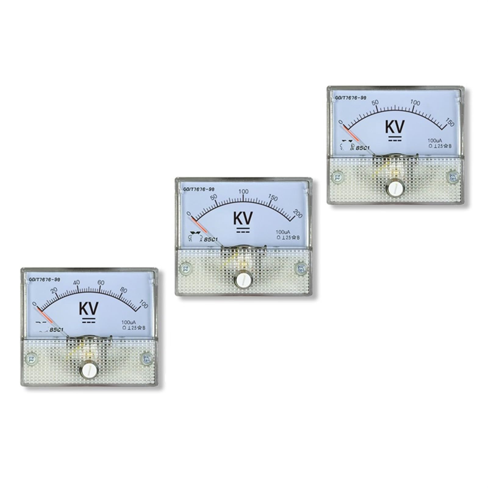 85c1 Woltomierz wysokiego napięcia DC 5 kV 10 kV 20 kV 50 kV 100 kV wskaźnik woltomierz rezystancja kilowoltometr Wykrywanie wysokiego napięcia instalacja 1 szt. (5 kV i rezystancja)