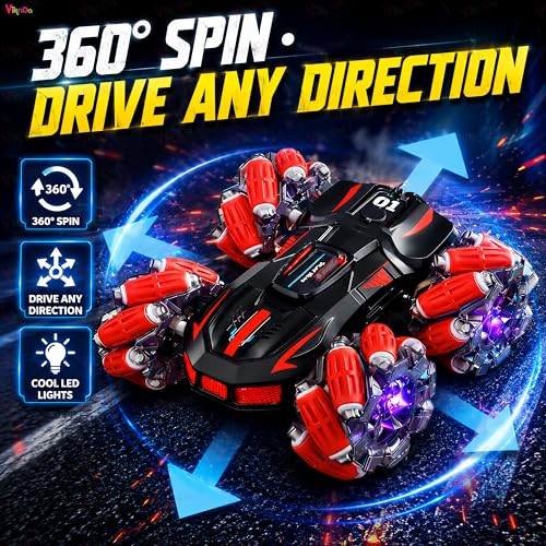 Image of VikriDA 2.4GHz Remote Control Extreme Drift Stunt Car for Kids | 360 Degree Limit Drift Car, Left & Right Rotation - Blue