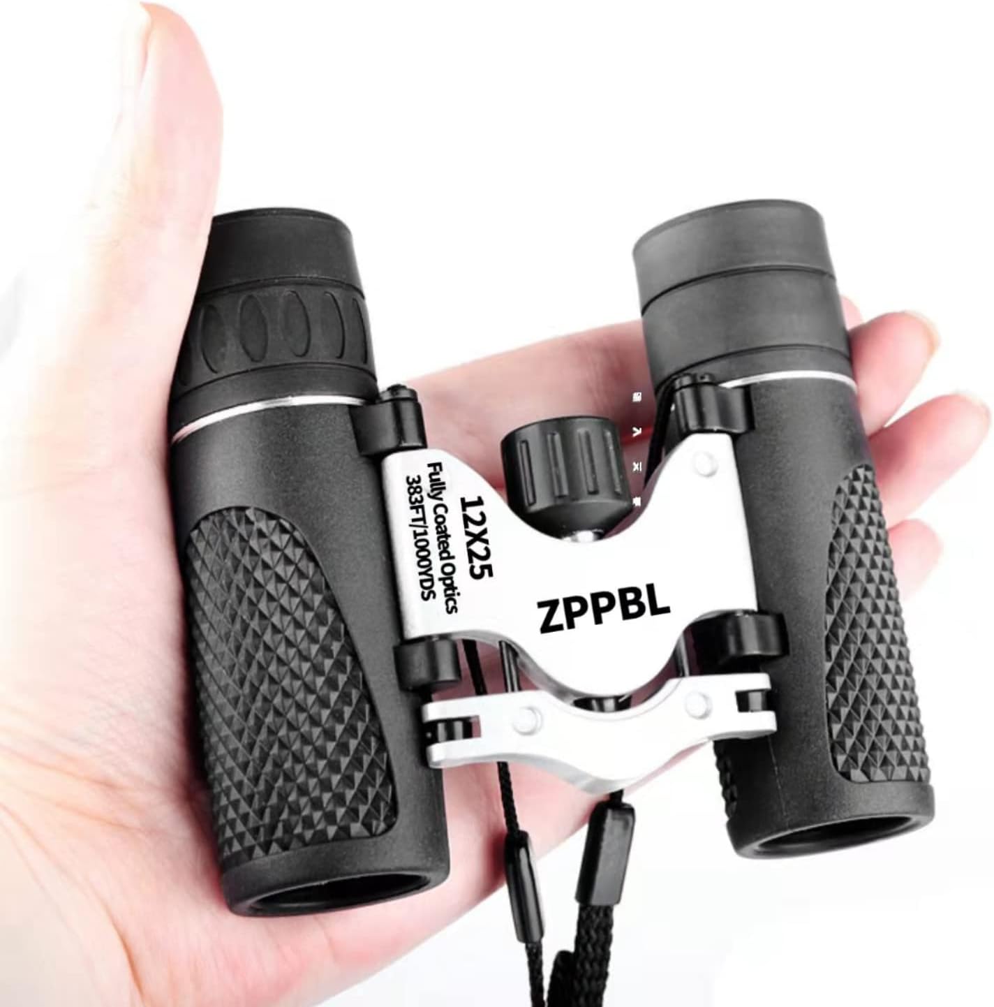 ZPPBL12X25 Folding Compact High Power Binoculars, Mini Pocket Binoculars for Kids Adults, Clear Low Light Vision Waterproof Binoculars for Bird Watching, Travel, Hunting, Concert Theater Opera