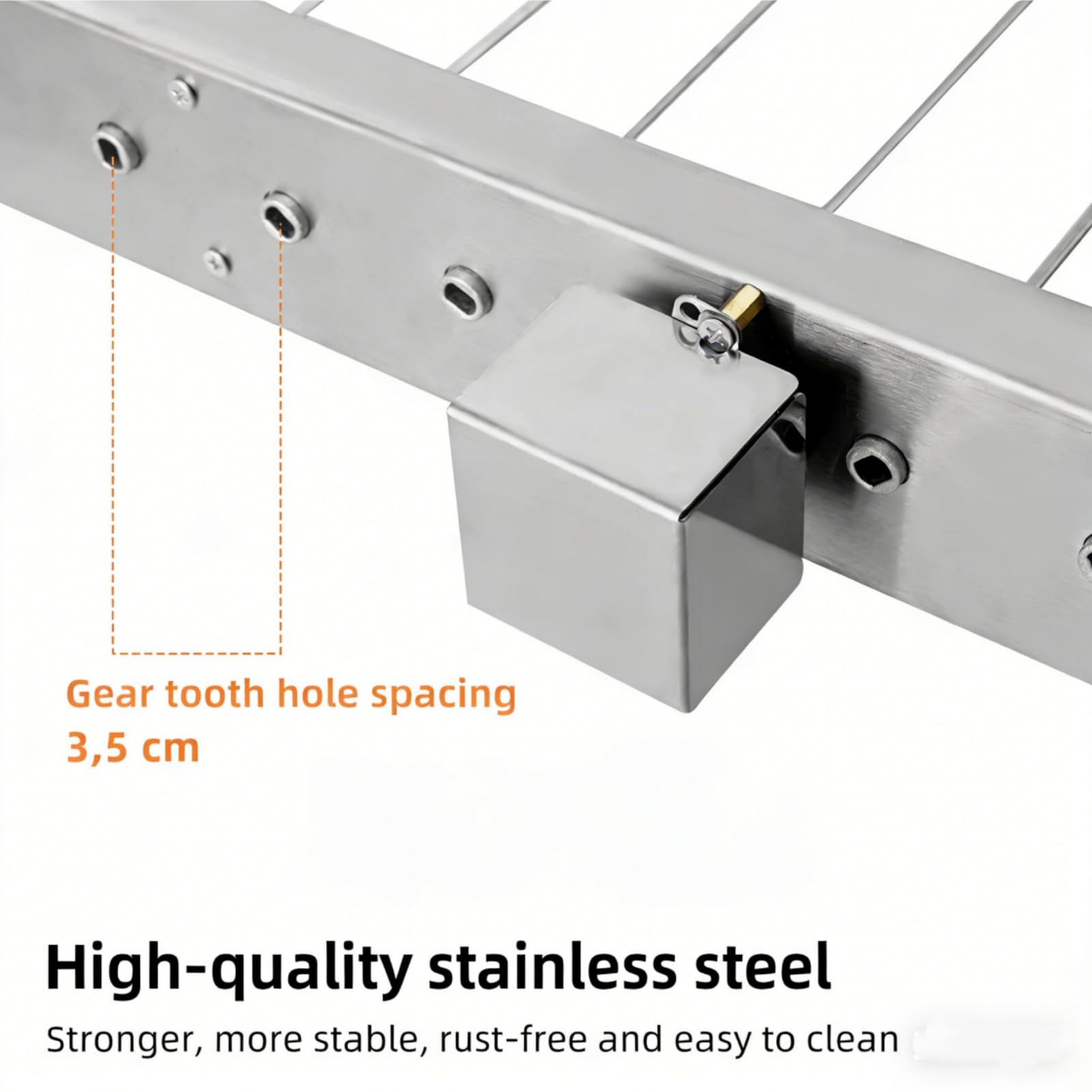 Girarrosto Elettrico Acciaio Inox, Area Cottura Regolabile 16 a 30cm, Automatica USB Girarrosto per Barbecue per Picnic Feste in Giardino Casa e Campeggio (60cm Lunghezza)