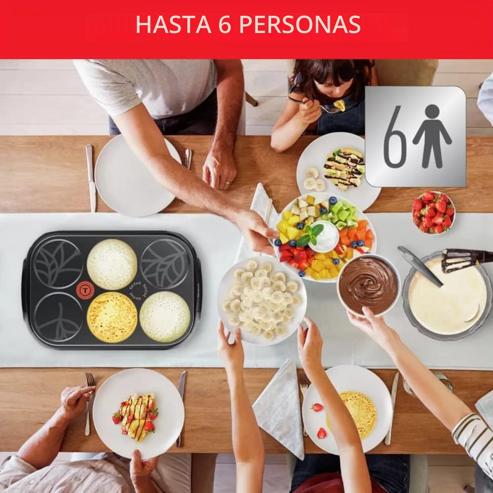 Crepera eléctrica Tefal Eco Crep'Party PY55E810 1000 W Negro