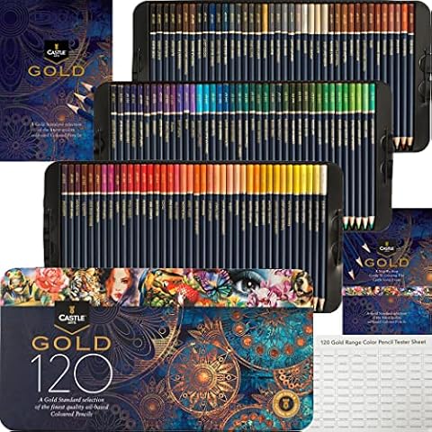 Castle Art Supplies Set de Crayons de Couleur 120 Cover