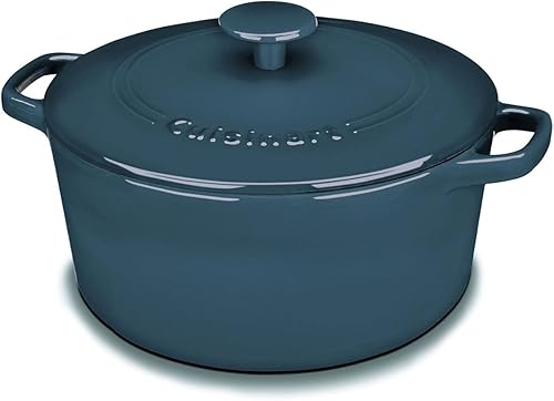 Miniatura 3 de Cuisinart Chefs Classic - Cacerola de hierro fundido esmaltado con cubierta redonda de 5 cuartos de galón color rojo cardenal