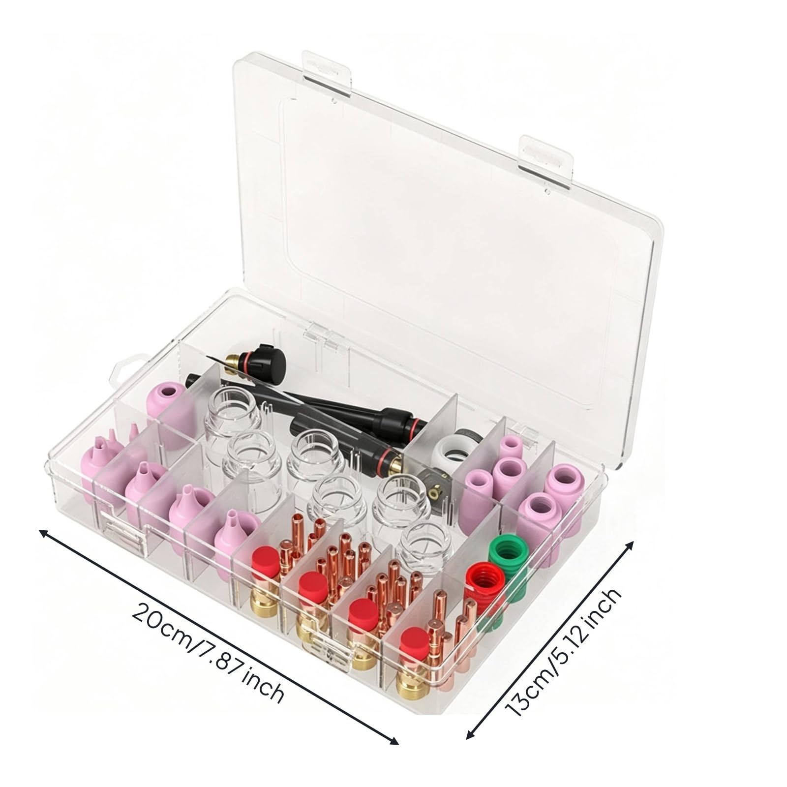 Kit Consumabili Compatibile Ricambi Torcia Trasparente Coppa in Ceramica per Saldatori,