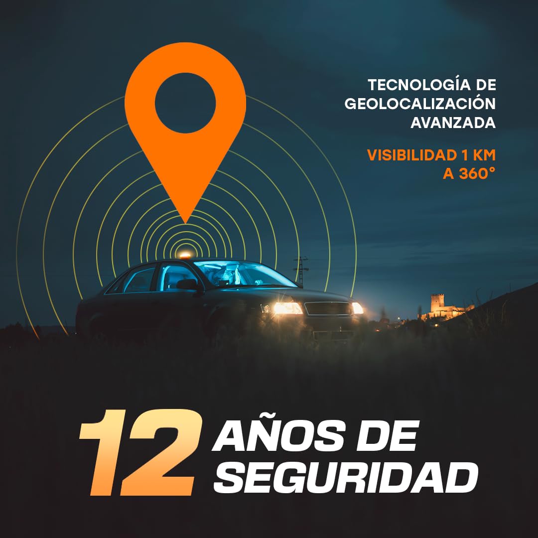 WEIDA Baliza V16 Geolocalizable para Coche | Luz de Emergencia Homologada DGT 3.0 | Señalización Vial con Base Magnética | Autonomía hasta 2 Horas | Resistencia IP54 (2 UNIDADES)