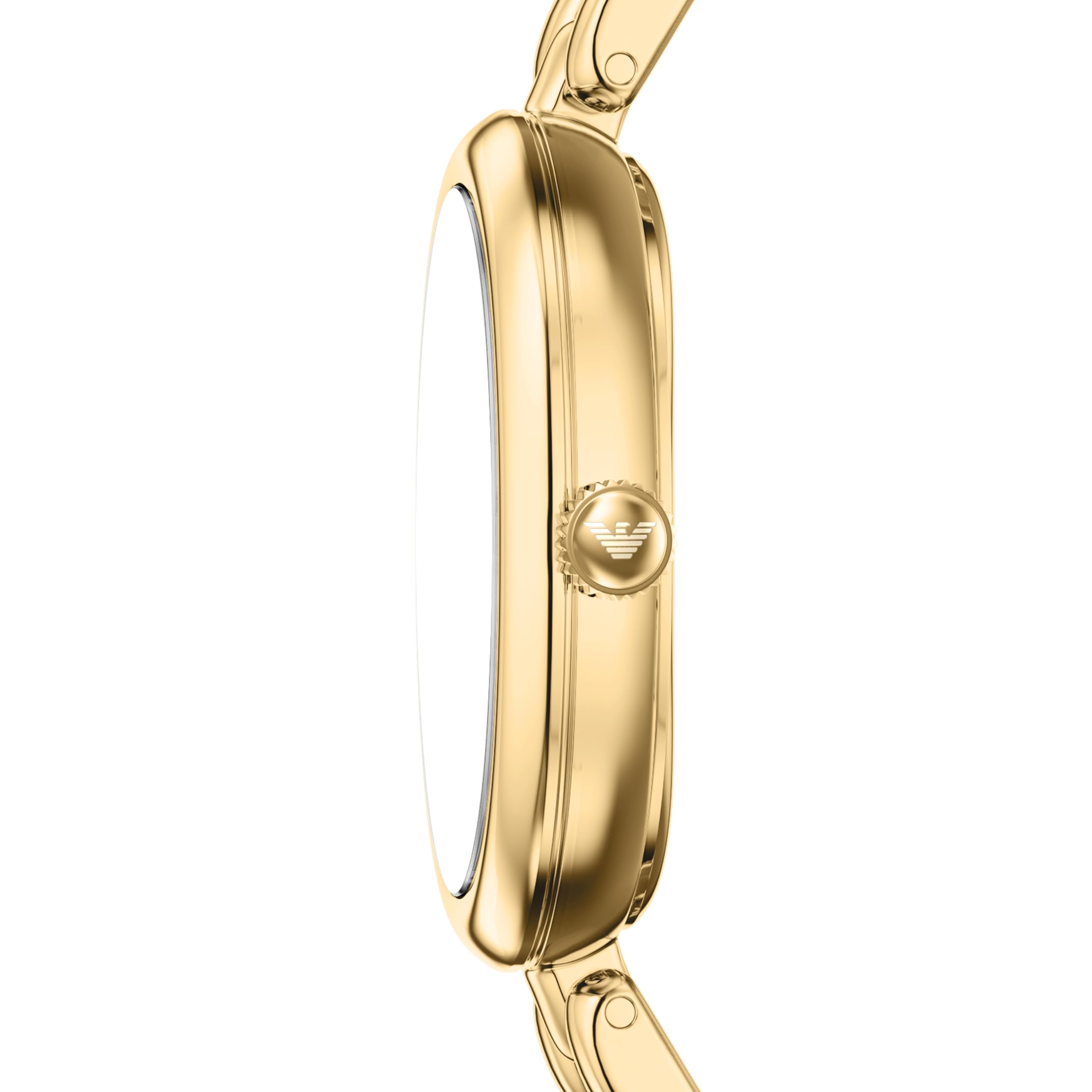 Emporio Armani Mujer Reloj de 28MM de Acero Inoxidable Tono Dorado, AR11777