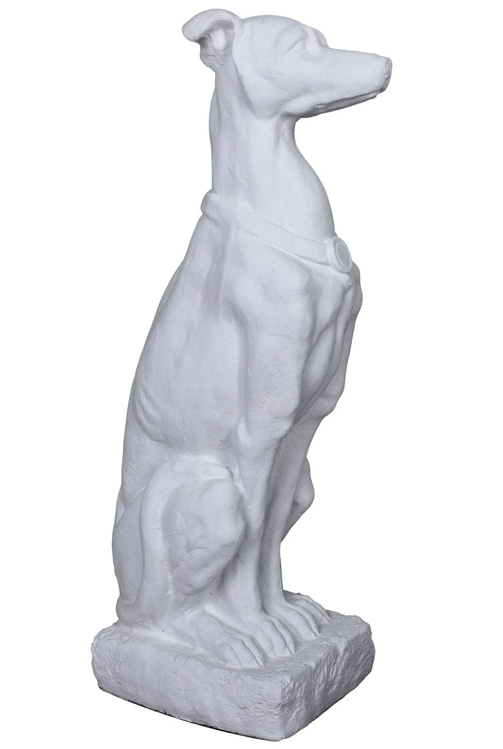 Windhund Skulptur Weiss Hundefigur Hauseingang Hund Statue Antik Hundeskulptur yac046 Palazzo Exklusiv
