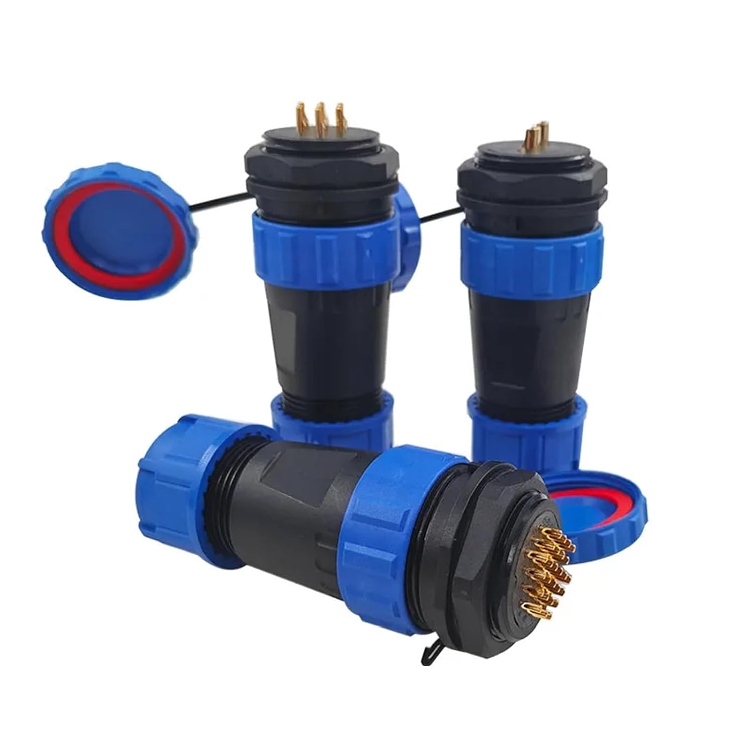 SP28 Straight IP68 Connector 2Pin 3/4/5/6/7/9/10/12/14/16/19/22/24/26Pin Threaded Socket 1Pcs(24P)