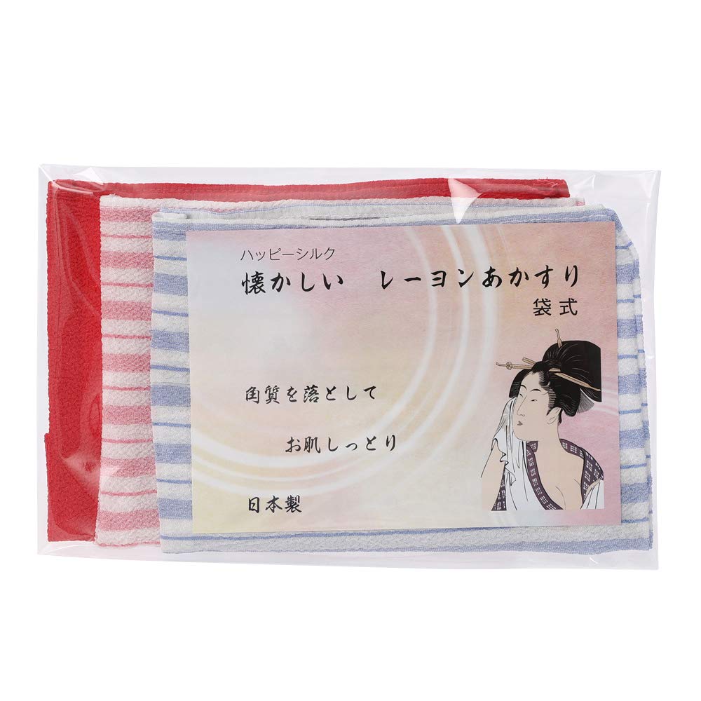 Amazon.co.jp: ハッピーシルク 懐かしい レーヨン あかすり 袋式