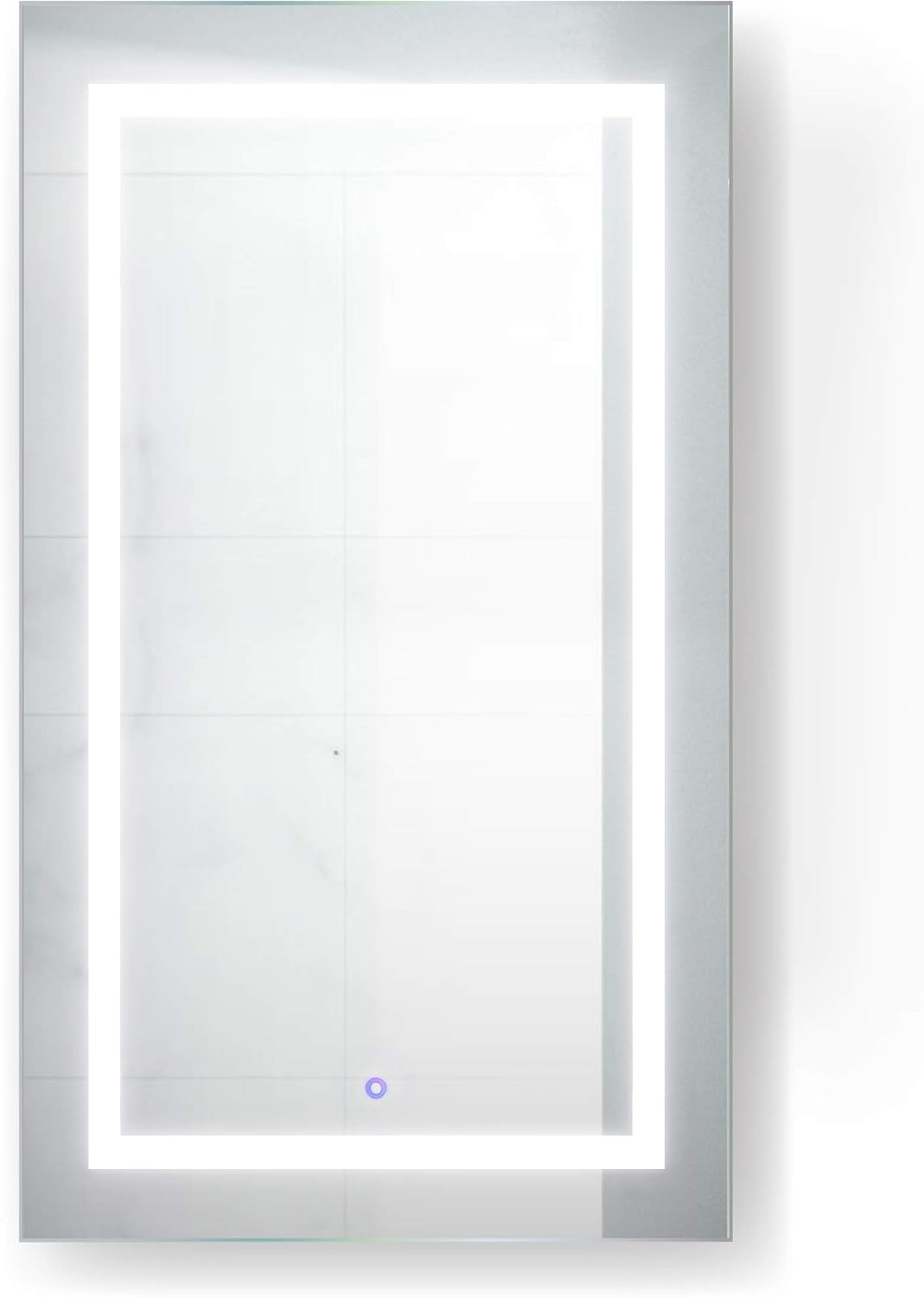 Krugg LED Medicine Cabinet 24 Inch x 42 Inch | Recessed or Surface Mount Mirror Cabinet w/Dimmer & Defogger + 3X Makeup Mirror Inside & Outlet + USB (Right Hinge 42" Tall)