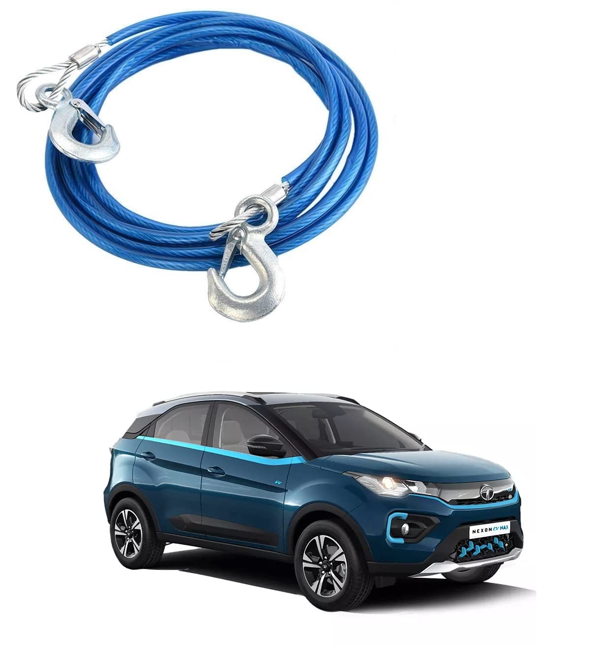 Auto Addict Car Tow Rope 5 Ton 10MM 3.5 Mtr Towing Cable for TATA NEXON EV-image-19