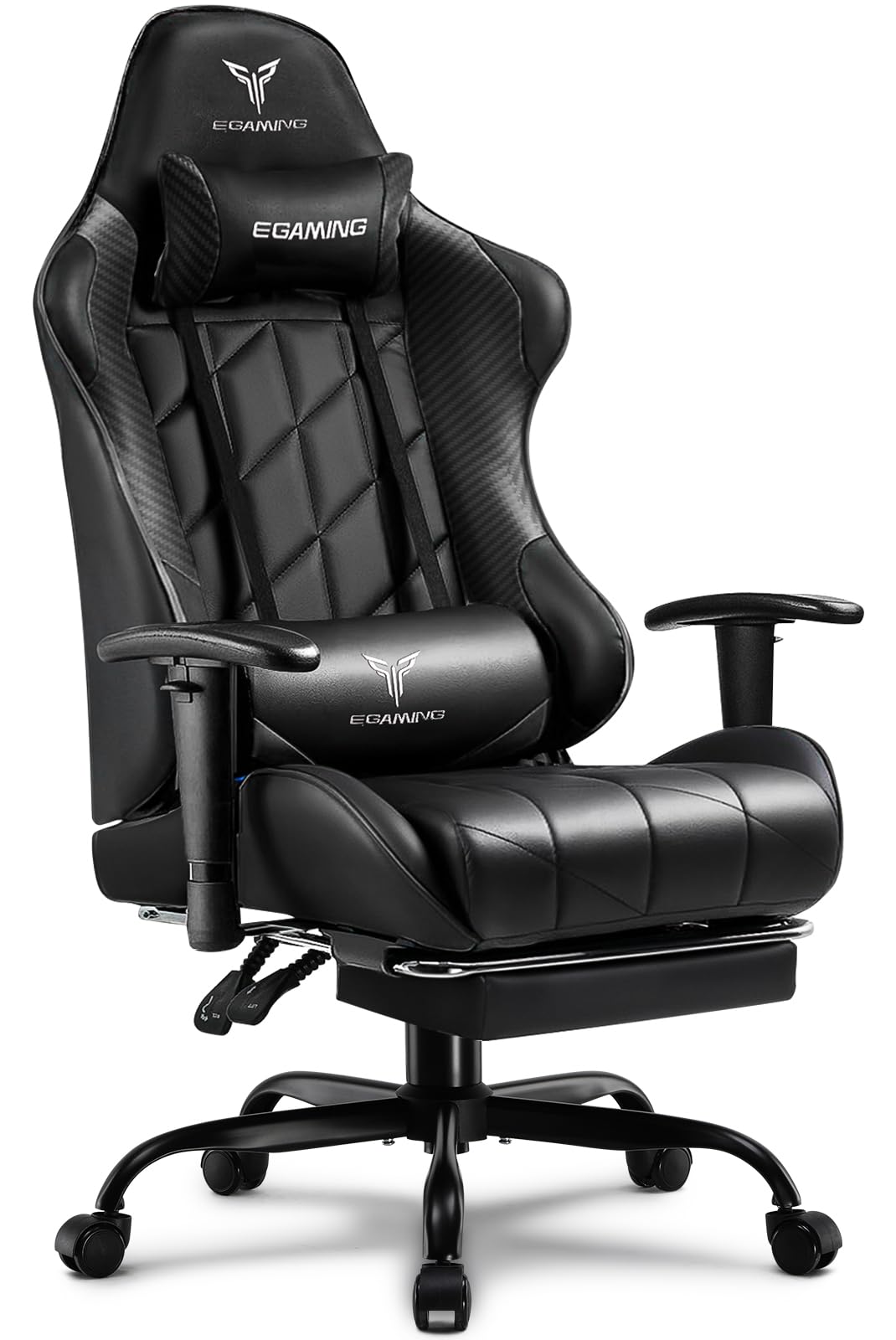 EXRACING Gaming Chair with 3D Adjustable Armrests, Cow Print Design, Ergonomic Office Chair with High Back, Computer Chair with Footrest,Comfy Diamond Stitching Sest, Game Chair for Adults