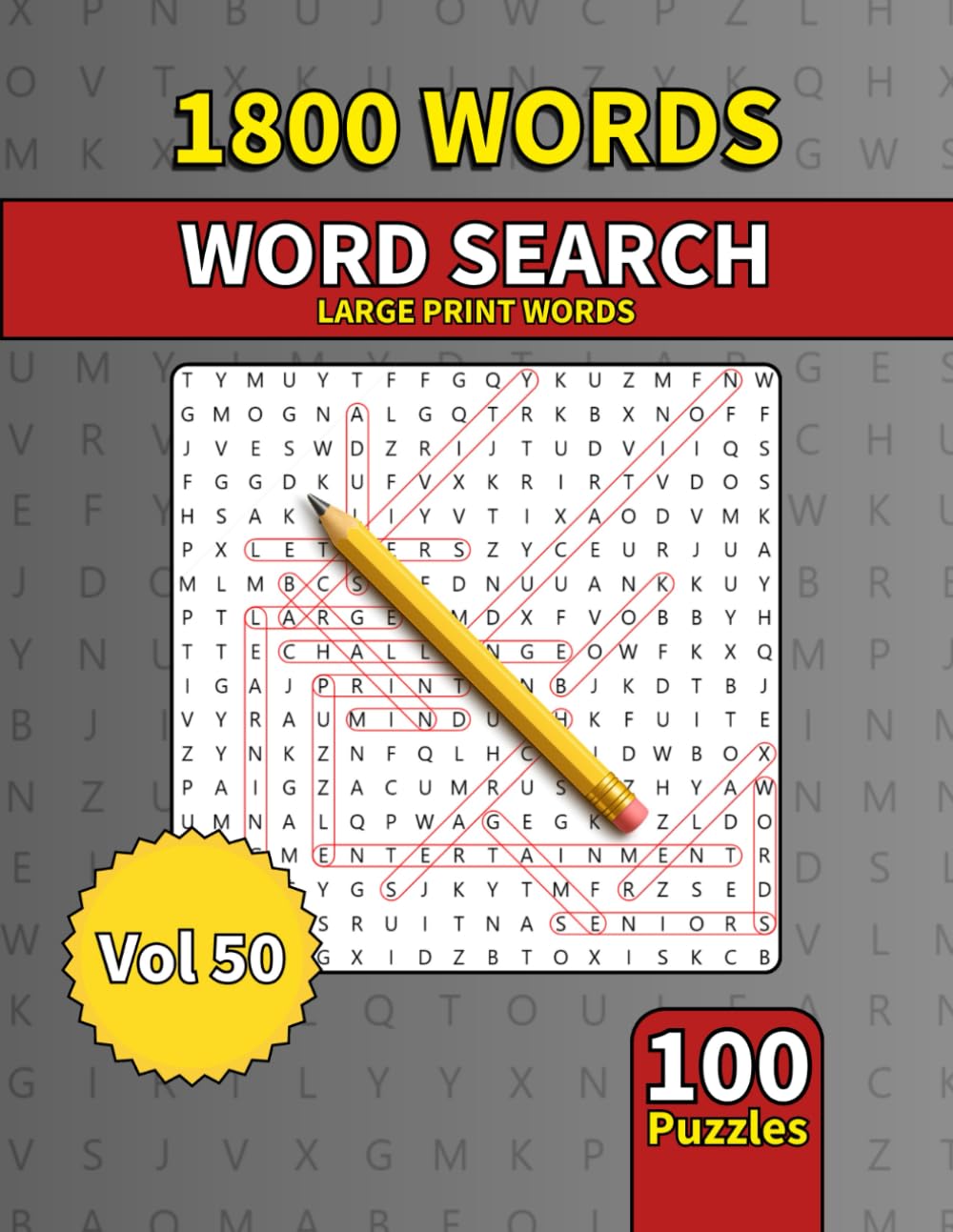 Large Print Word Search Book for Adults: 1800 Words - 100 Puzzles - Varied Themes - Perfect for Adults, Seniors & Teens - Vol 50