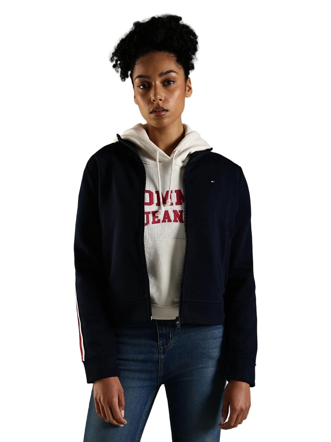 Regular fit Cotton Hooded Neck Sweatshirt-image-39