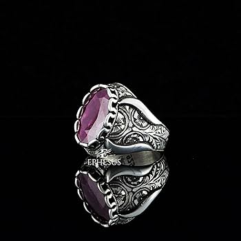 Genuine Ruby Ring, Real Ruby Stone Ring, Sterling Silver