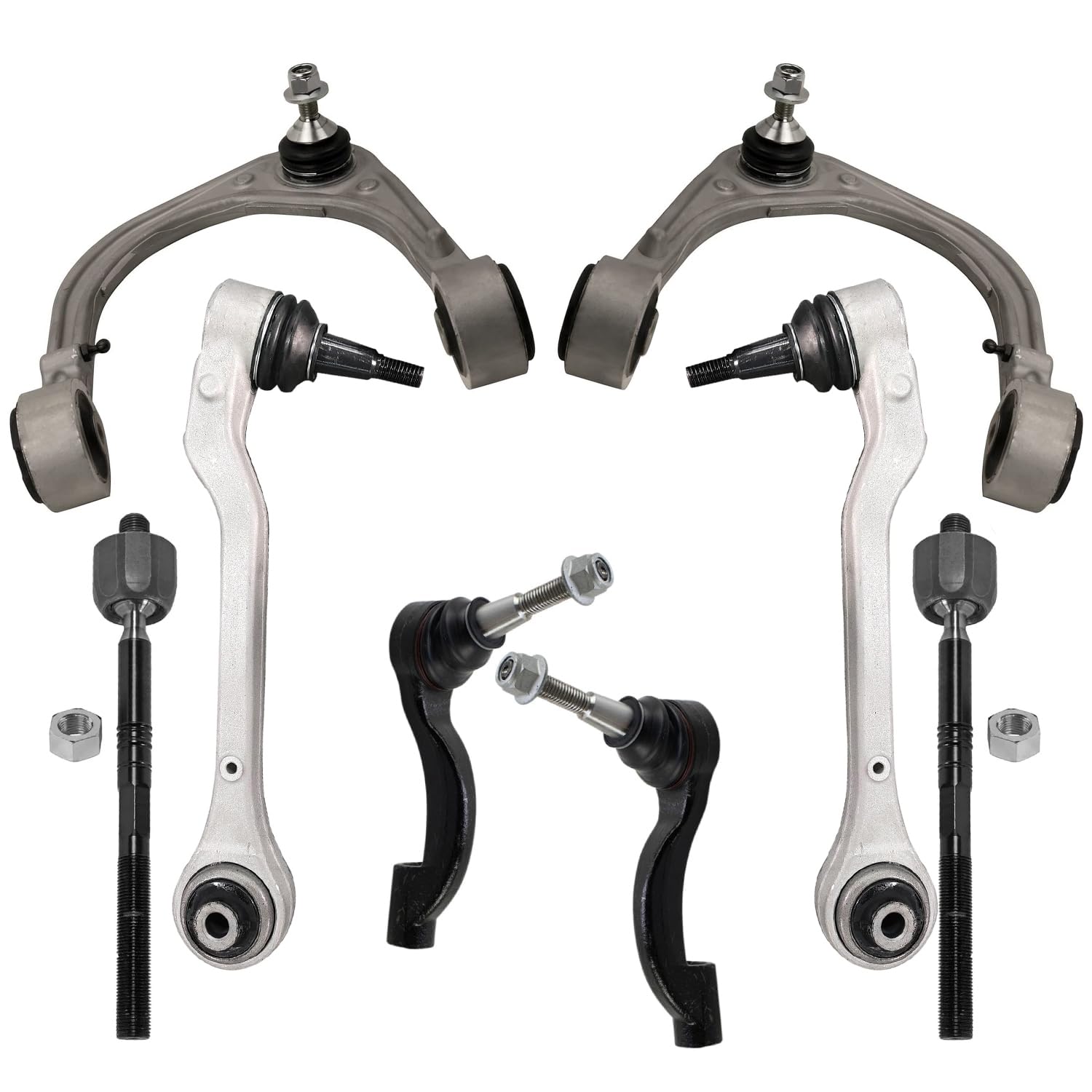 Detroit Axle - RWD 8pc Front End Kit for 2014 2015 Cadillac CTS, 4 Lower