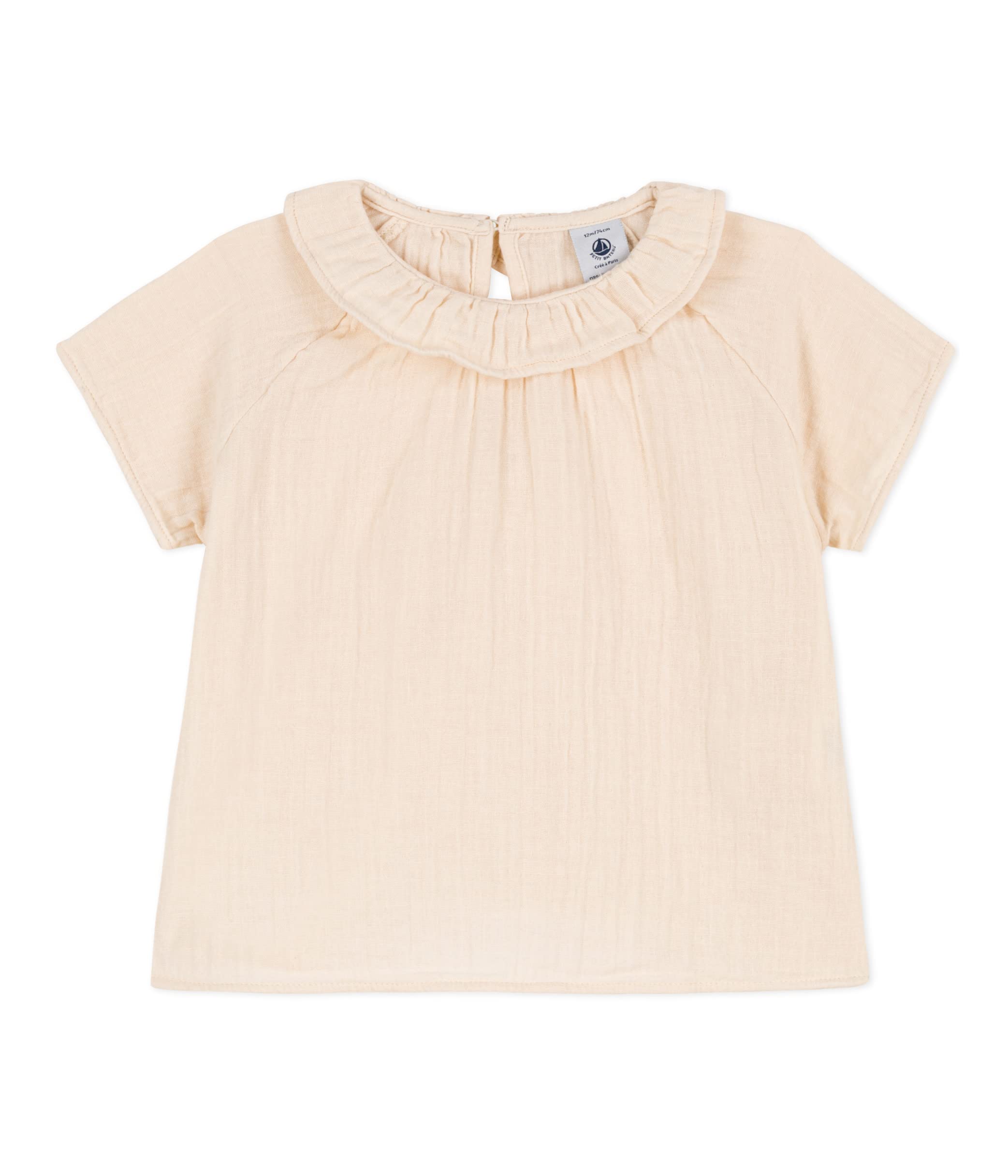 Petit Bateau A078q Blouse Manche Courte Bébé Fille (Lot de 1)