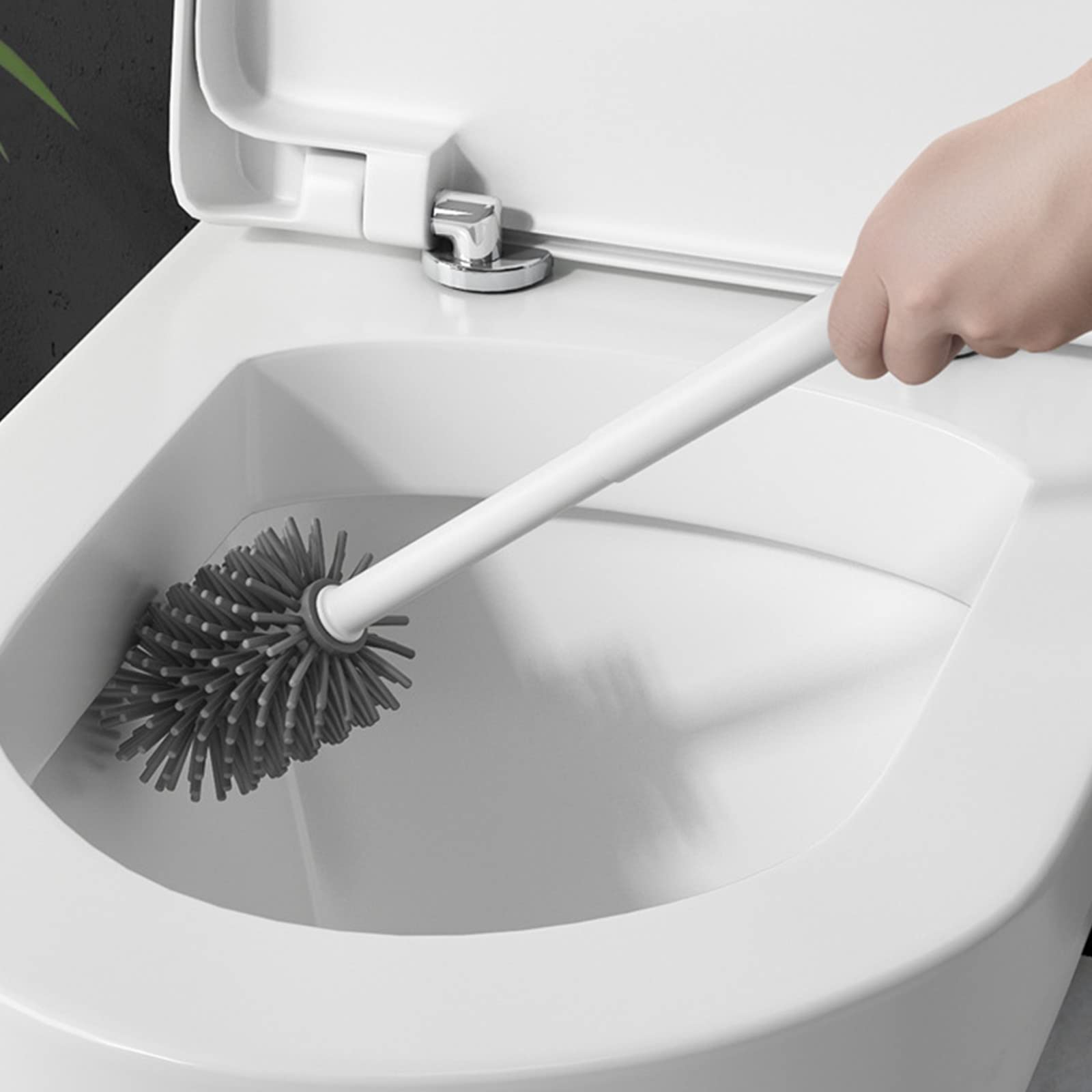 Nowoczesny zestaw szczotek toaletowych z uchwytem – odporny na zarysowania środek do czyszczenia toalety i szczotka do czyszczenia łazienki – stylowe narzędzia i materiały czyszczące do sprzątania