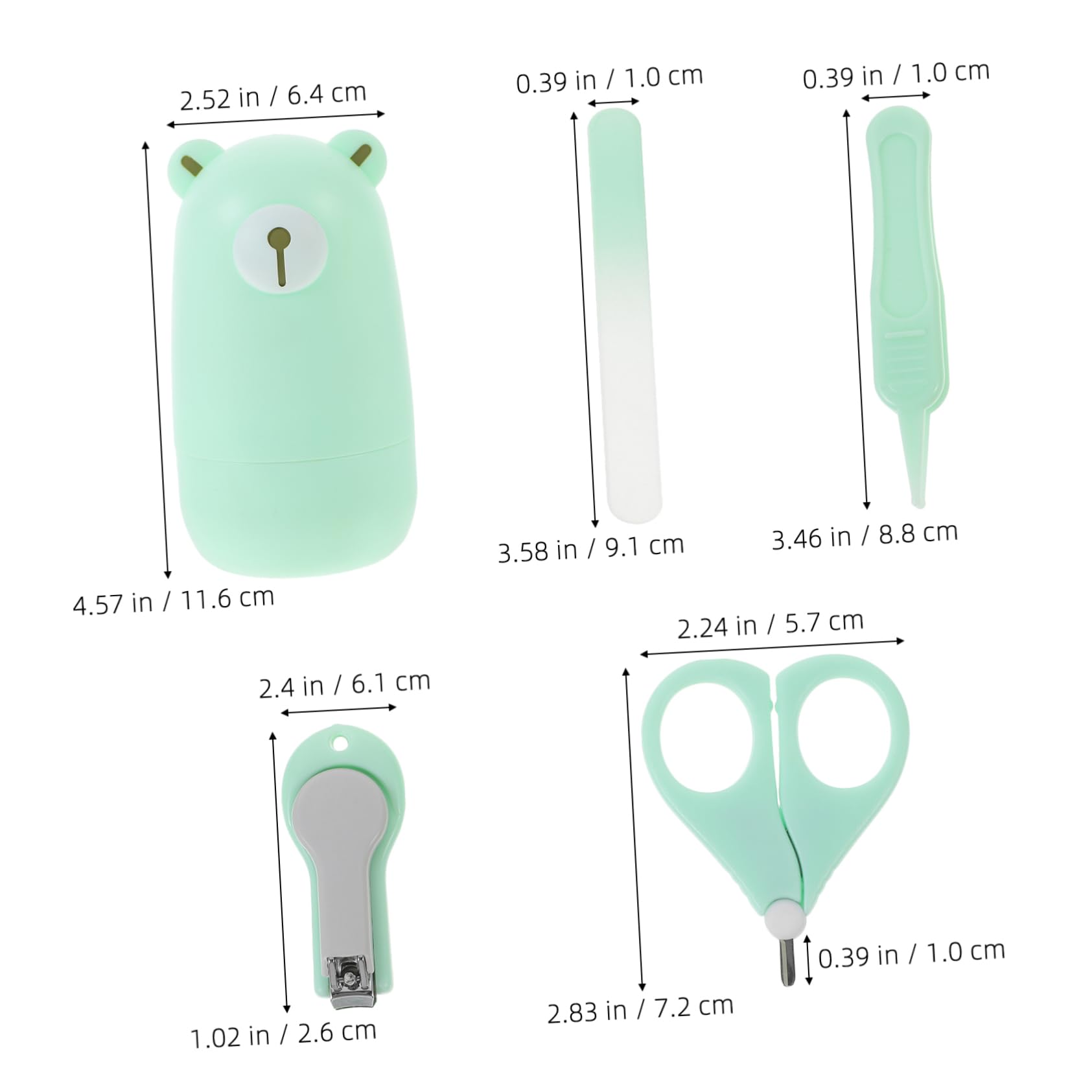 Sosoport Newborn Baby Nail Kit Baby Nail Clippers Scissors Gentle Safe for Toddlers