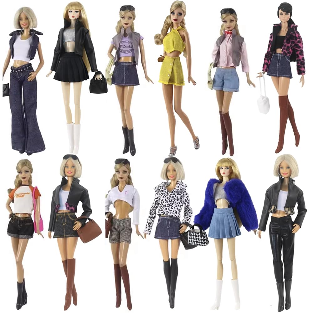 Set De Ropa Para Muñeca 30 Cm (11.5 Pulgadas): Abrigo, Falda, Blusa Y Zapatos Para Muñecas BJD 1/6 Y American Girl