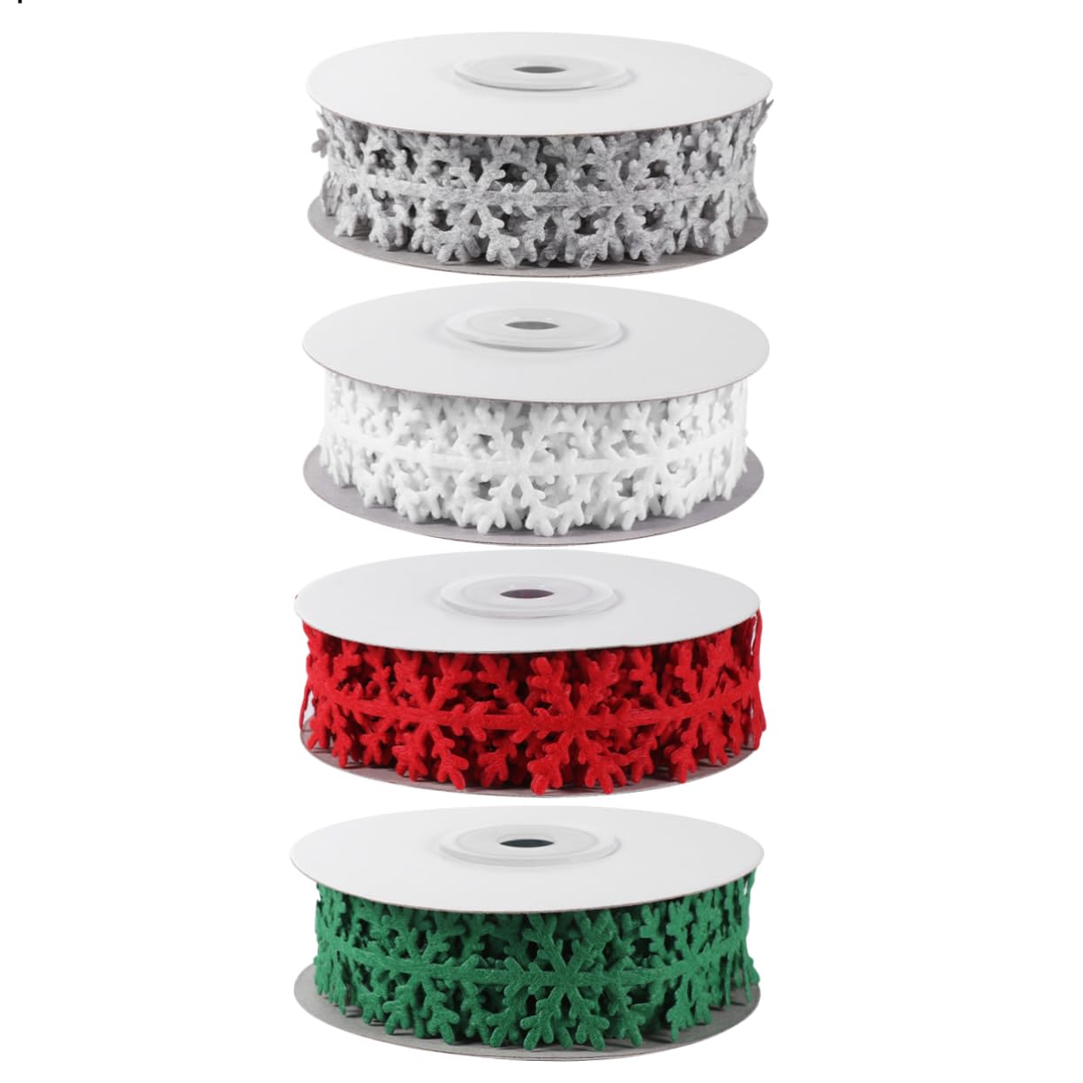 Holibanna 4 Rollos Cinta de Regalo Navideña de Cinta Decorativa Gruesa y Duradera para Manualidades Envoltura Bodas y Fiestas