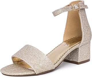 Women's Block Heel Sandals – Open Toe, Ankle Strap, Comfortable Dress Shoes for Weddings & Casual Wear
