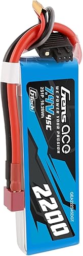 Miniatura 4 de Gens ace G-Tech 2200mAh 45C 7.4V 2S Lipo Batería con Deans Plug