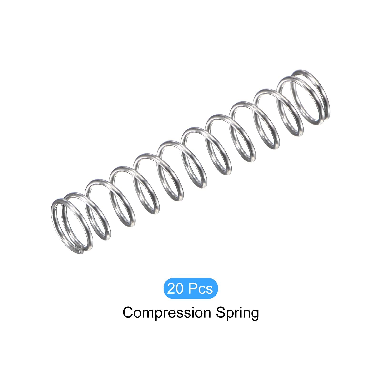 METALLIXITY Compression Springs (0.5x5mm OD,25mm Free Length) 20Pcs, 304 Stainless Steel Extension Spring - for Shop Home Repairs, DIY Projects, Silver Tone — Amazon image 6
