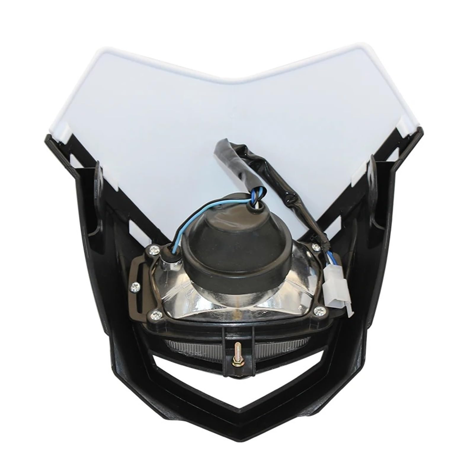 Gruppo Ottico Anteriore Moto Kit Modificato Per Motocicletta Universale 35W Faro H4 Piastra Maschera Carena Dirt Bike Faro(2)