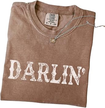 Darlin Comfort Colors Shirt Western Country Girl Tee - Espresso