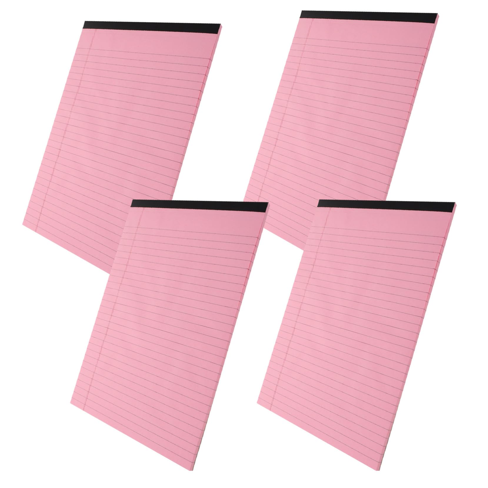 Artibetter Blocco Note Quaderno Strappabile Ricaricabile 4 Pezzi A4 Rosa Pagine a Righe Divisorie Orizzontali in Carta per Lavoro e Studio