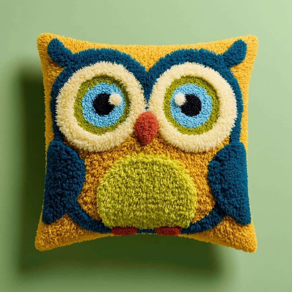 Taxpy Latch Hook Kits for Adults,Owl 17X17 in.